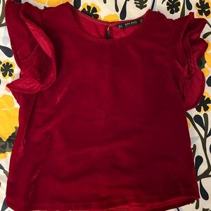 Zara velvet top